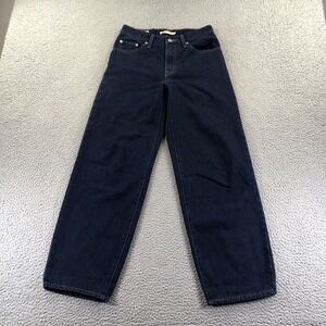 Levis Jeans Womens 24x29 Indigo Baggy Dad Relaxed Premium Dark Wash
